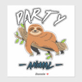 Aufkleber für die Lazy-Party (Blatt)