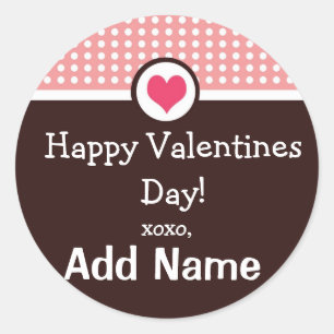Aufkleber für die Leckerei personalisiert Valentin