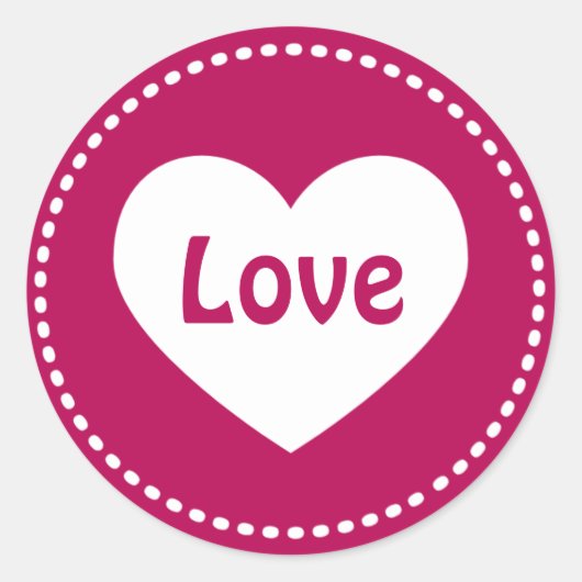 Aufkleber für die Liebe am Valentinstag (Vorderseite)