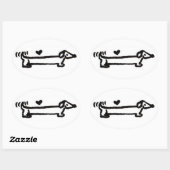 Aufkleber für die Liebe der Dackel (Blatt)