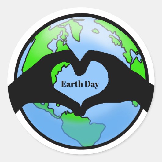 Aufkleber für die Liebe des Earth Day (Vorderseite)