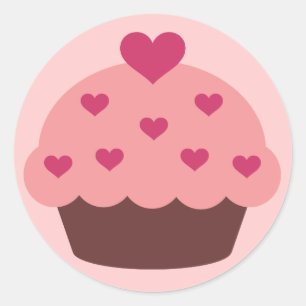 Aufkleber für die Liebe von Cupcake