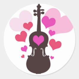 Aufkleber für die Liebe von Violine