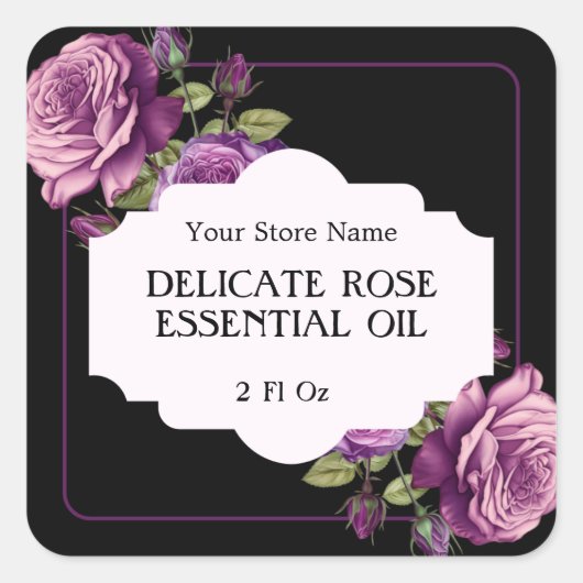 Aufkleber für die lila Rose (Vorderseite)