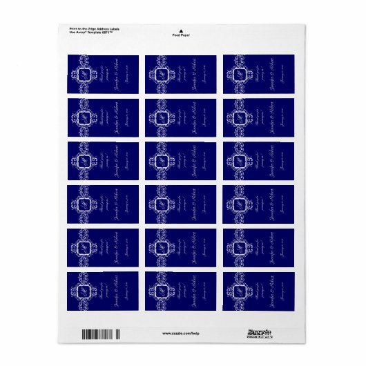 Aufkleber für die Lippenpfanne mit weißer Romance Adressaufkleber (Vorne)