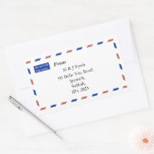 Aufkleber für die Luftpostadresse (Umschlag)