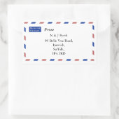 Aufkleber für die Luftpostadresse (Tasche)