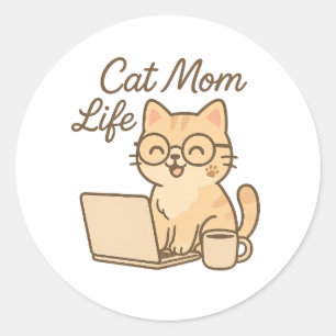 Aufkleber für die Mama der Katze