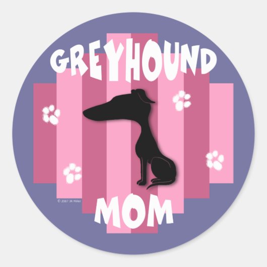 Aufkleber für die Mama Greyhound (Vorderseite)