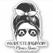 Aufkleber für die Mama personalisiert Wrestling (Vorderseite)