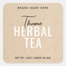 Aufkleber für die Marke Thume Tea Product Label