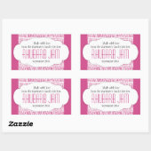 Aufkleber für die Markierung von Rhubarb-Konfitüre (Blatt)