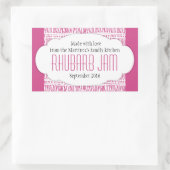 Aufkleber für die Markierung von Rhubarb-Konfitüre (Tasche)