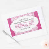 Aufkleber für die Markierung von Rhubarb-Konfitüre (Umschlag)