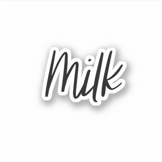 Aufkleber für die Milchlagerung (Vorderseite)