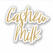 Aufkleber für die Milchlagerung von Cashew (Vorderseite)
