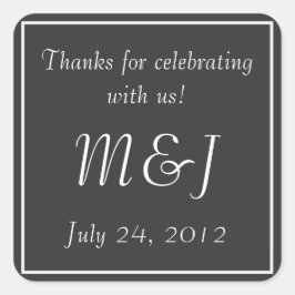 Aufkleber für die Mit Monogramm Gastgeschenk Hochz