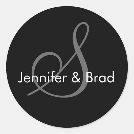 Aufkleber für die Monogramm-S-Aufkleber für die Br (Vorderseite)