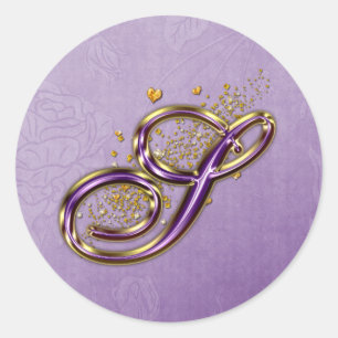 Aufkleber für die Monogramm-S-Aufkleber für lila G