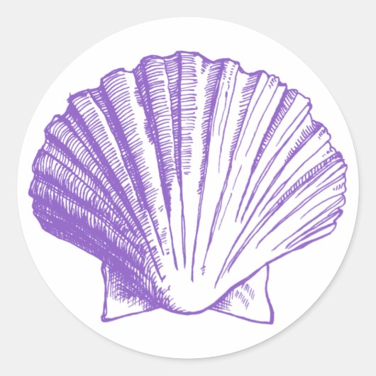 Aufkleber für die Muschel des Violetts (Vorderseite)