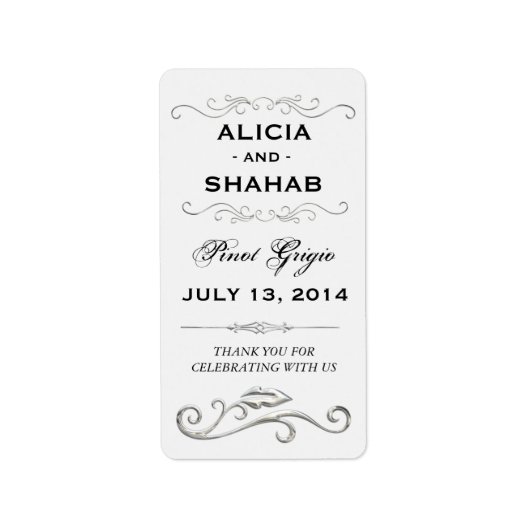 Aufkleber für die niedliche Gastgeschenk Hochzeit Adressaufkleber (Vorne)