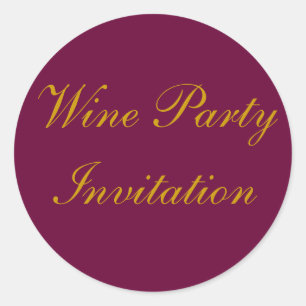 Aufkleber für die Party Einladung von Wein - zwei