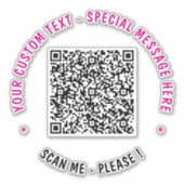 Aufkleber für die personalisierte QR-Code-Scan-Inf (Vorderseite)