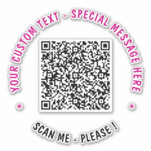 Aufkleber für die personalisierte QR-Code-Scan-Inf