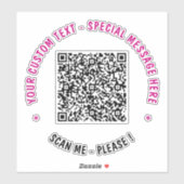 Aufkleber für die personalisierte QR-Code-Scan-Inf (Blatt)