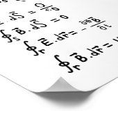 Aufkleber für die Physikalische Formel T - Shirt Poster (Ecke)