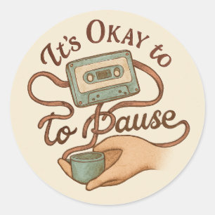 Aufkleber für die psychische Gesundheit des Kasset