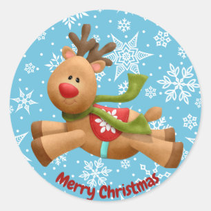 Aufkleber für die Rentiere des Weihnachtsmanns