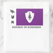 Aufkleber für die Republik Kanienkeh (Mohawk Natio (Tasche)