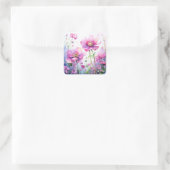 Aufkleber für die rosa Blume (Tasche)