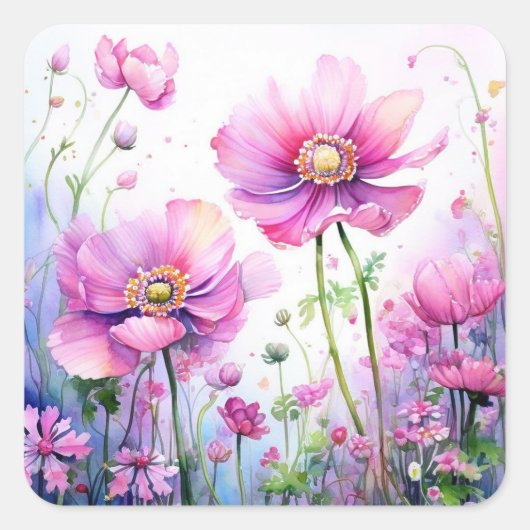 Aufkleber für die rosa Blume (Vorderseite)