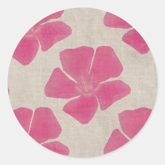Aufkleber für die rosa Blume (Vorderseite)