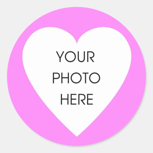 Aufkleber für die rosa Herzklammer (Vorderseite)