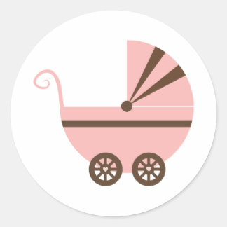 Aufkleber für die rosa und braune Buggy