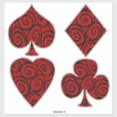 Aufkleber für die Rose der Queen-Card-Anzüge (Blatt)