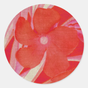 Aufkleber für die rote Blume