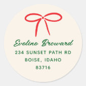 Aufkleber für die Rote Rücksendeadresse (Vorderseite)