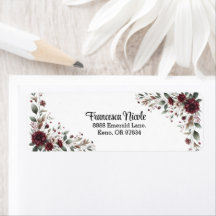 Aufkleber für die rote und grüne Blumenanschrift