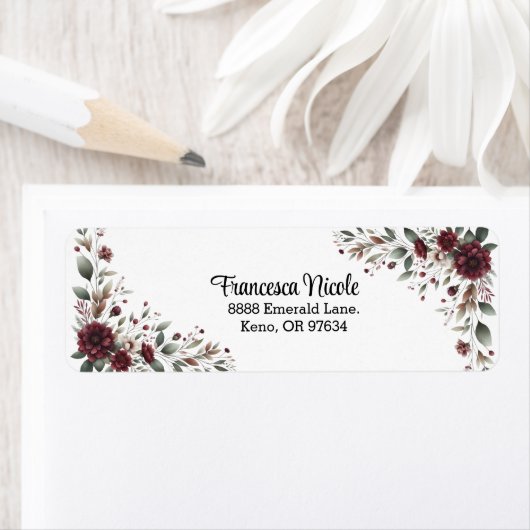 Aufkleber für die rote und grüne Blumenanschrift (Insitu)