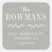 Aufkleber für die Rücksendeadresse der Monogramm-F (Vorderseite)