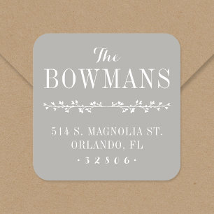 Aufkleber für die Rücksendeadresse der Monogramm-F