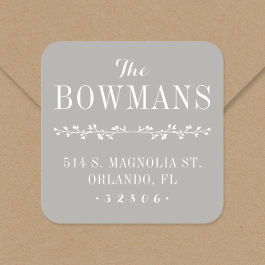 Aufkleber für die Rücksendeadresse der Monogramm-F