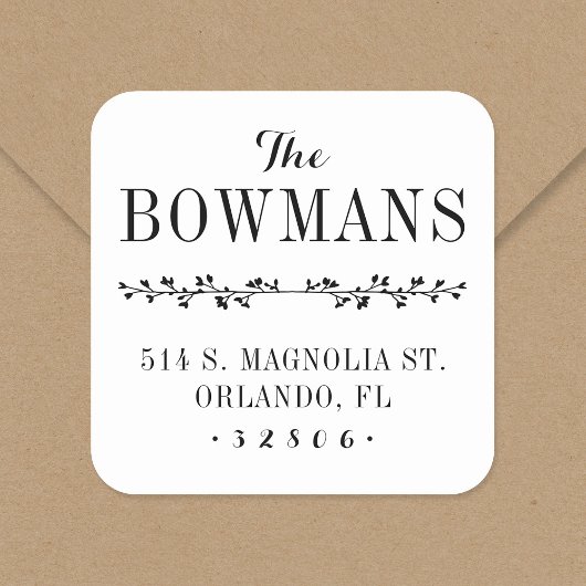 Aufkleber für die Rücksendeadresse der Monogramm-F