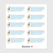 Aufkleber für die Rücksendeadresse der Muschel (Blatt)