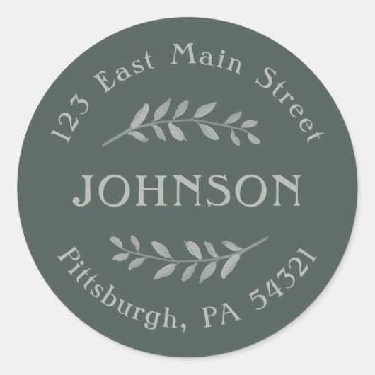 Aufkleber für die Rücksendeadresse der neutralen W (Vorderseite)