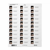 Aufkleber für die Rücksendeadresse der Siamesen (Vorne)